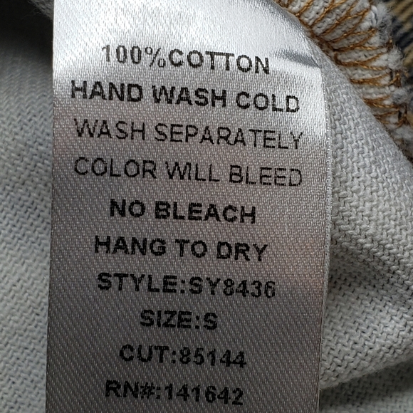 She+Sky Cognac Leopard Print Denim Mini Skirt - Picture 6 of 7